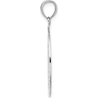 14K White Gold Tribal Star Charm Pendant - Polished Rhodium Finish by Oro Pregiato