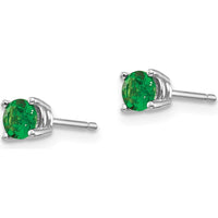 14K White Gold Tsavorite Garnet Stud Earrings - 0.27 Carat Total Carat Weight by Monteluci Fine Jewelry