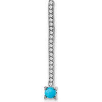 14K White Gold Turquoise and White Topaz Pendant - 0.065 Carat Turquoise, 0.08 Carat White Topaz by Lumare Gioia