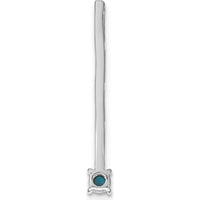 14K White Gold Turquoise and White Topaz Pendant - 0.065 Carat Turquoise, 0.08 Carat White Topaz by Lumare Gioia