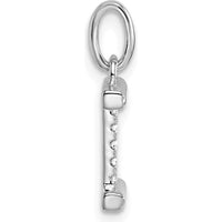 14K White Gold Twisted Diamond Initial I Pendant - 0.05 Carat Total Diamond Weight by Oro Pregiato