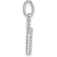 14K White Gold Twisted Diamond Initial K Charm - 0.05 Carat Total Diamond Weight by Oro Pregiato