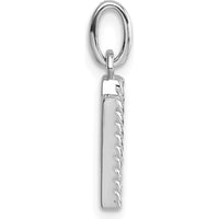 14K White Gold Twisted Diamond Initial N Pendant - 0.05 Carat Total Diamond Weight by Oro Pregiato
