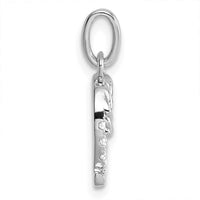 14K White Gold Twisted Diamond Initial "Q" Charm - 0.07 Carat Total Diamond Weight by Oro Pregiato