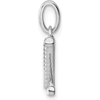 14K White Gold Twisted Diamond Initial Z Pendant with 0.05 Carat Diamond Detail by Oro Pregiato