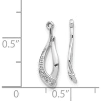 14K White Gold Twisted Teardrop Diamond Earring Jackets with Round Diamonds - 0.019 Carats Total Diamond Weight by Monteluci Fine Jewelry