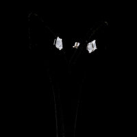 14K White Gold Two Stone Stud Earrings with Emerald Cut and Pear Shape Lab Diamonds - 1.79 Carats Total Diamond Weight - Covaloro Fine Jewelry