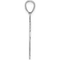 14K White Gold VFD Member Shield Charm Pendant - Polished Finish by Oro Pregiato
