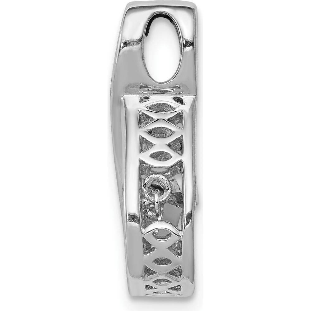 14K White Gold Vibrant Moving Diamond Teardrop Pendant - 0.07 Carat Total Diamond Weight by Monteluci Fine Jewelry