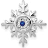 14K White Gold Vibrant Moving Sapphire Snowflake Pendant - 0.03 Carat Sapphire by Monteluci Fine Jewelry