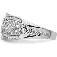 14K White Gold Vintage Diamond Ring with Round Natural Diamonds - 0.70 Carat Total Diamond Weight by 0