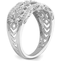 14K White Gold Vintage Diamond Ring with Round Natural Diamonds - 0.70 Carat Total Diamond Weight by 0