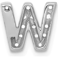 14K White Gold W Initial Diamond Pendant with Round Brilliant Diamonds - 0.18 Carat Total Diamond Weight by Monteluci Fine Jewelry