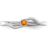 14K White Gold Wave Band Ring Mounting for Custom Family Jewelry by Monteluci Fine Jewelry