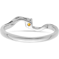 14K White Gold Wave Band Ring Mounting for Custom Family Jewelry by Monteluci Fine Jewelry