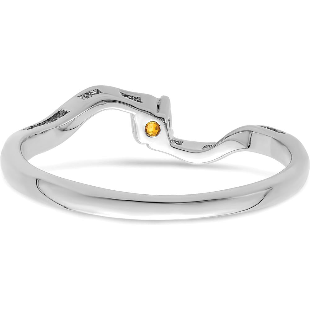 14K White Gold Wave Band Ring Mounting for Custom Family Jewelry by Monteluci Fine Jewelry