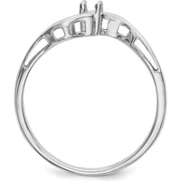 14K White Gold Wave Band Ring Mounting for Custom Family Jewelry by Monteluci Fine Jewelry