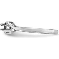14K White Gold Wave Band Ring Mounting for Custom Family Jewelry by Monteluci Fine Jewelry