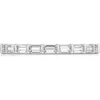 14K White Gold Wedding Band with Bar Set Emerald Cut Diamonds - 0.43 Carat Total Diamond Weight by Auriventus
