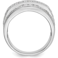 14K White Gold Wide Pavé Band with Round Diamonds - 2.00 Carat Total Diamond Weight by 0