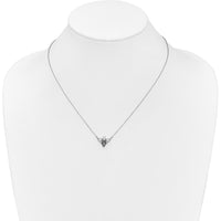 14K White Gold with Black Rhodium Diamond Bee Necklace - 1/10 Carat Total Diamond Weight by Monteluci Fine Jewelry