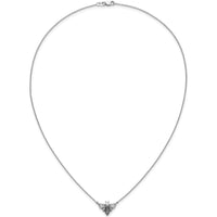 14K White Gold with Black Rhodium Diamond Bee Necklace - 1/10 Carat Total Diamond Weight by Monteluci Fine Jewelry