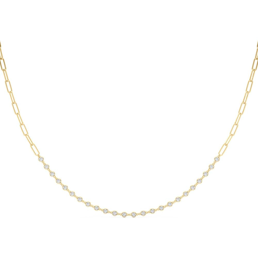 14K White/Yellow Gold 1.38 Carat Lab Diamond Necklace by Robinson's Jewelers