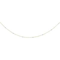 14K Yellow Gold 0.25 Carat Bezel-Set Diamonds by the Yard Necklace - 18" by Orozza Fine Jewelry