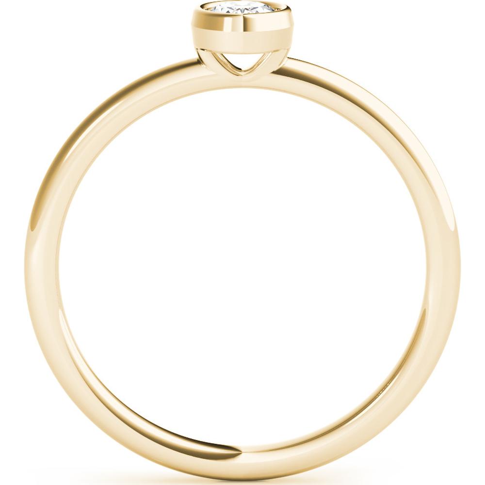 14K Yellow Gold 0.25 Carat Lab Diamond Oval Solitaire Stack Ring - Size 8-3/4 by Robinson's Jewelers