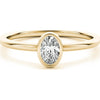 14K Yellow Gold 0.25 Carat Lab Diamond Oval Solitaire Stack Ring - Size 8-3/4 by Robinson's Jewelers