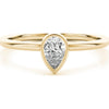 14K Yellow Gold 0.25 Carat Lab-Grown Diamond Pear Solitaire Stack Ring - Size 7 by Robinson's Jewelers