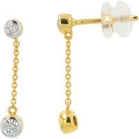 14K Yellow Gold 0.27 Carats Diamond Drop Earrings
