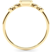 14K Yellow Gold 0.33 Carat Lab Diamond Emerald Cut Fashion Ring - Size 7 by Robinson's Jewelers