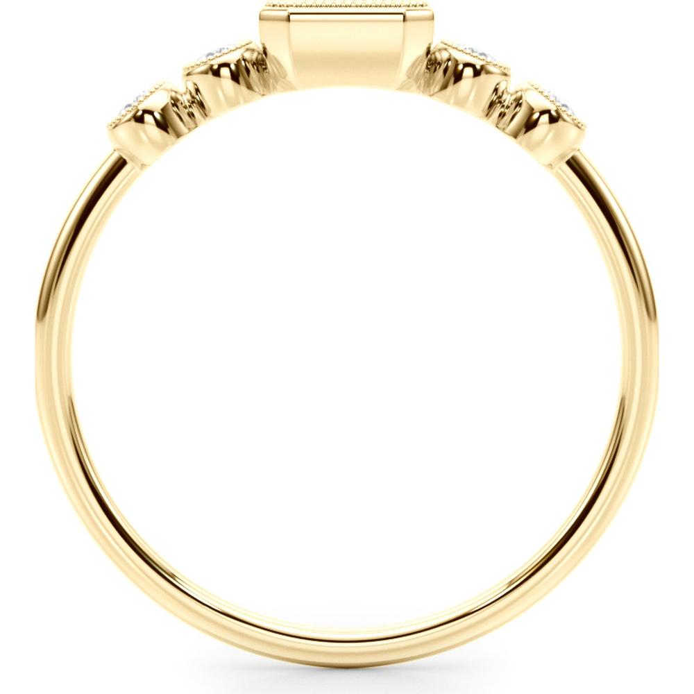 14K Yellow Gold 0.33 Carat Lab Diamond Emerald Cut Fashion Ring - Size 7 by Robinson's Jewelers