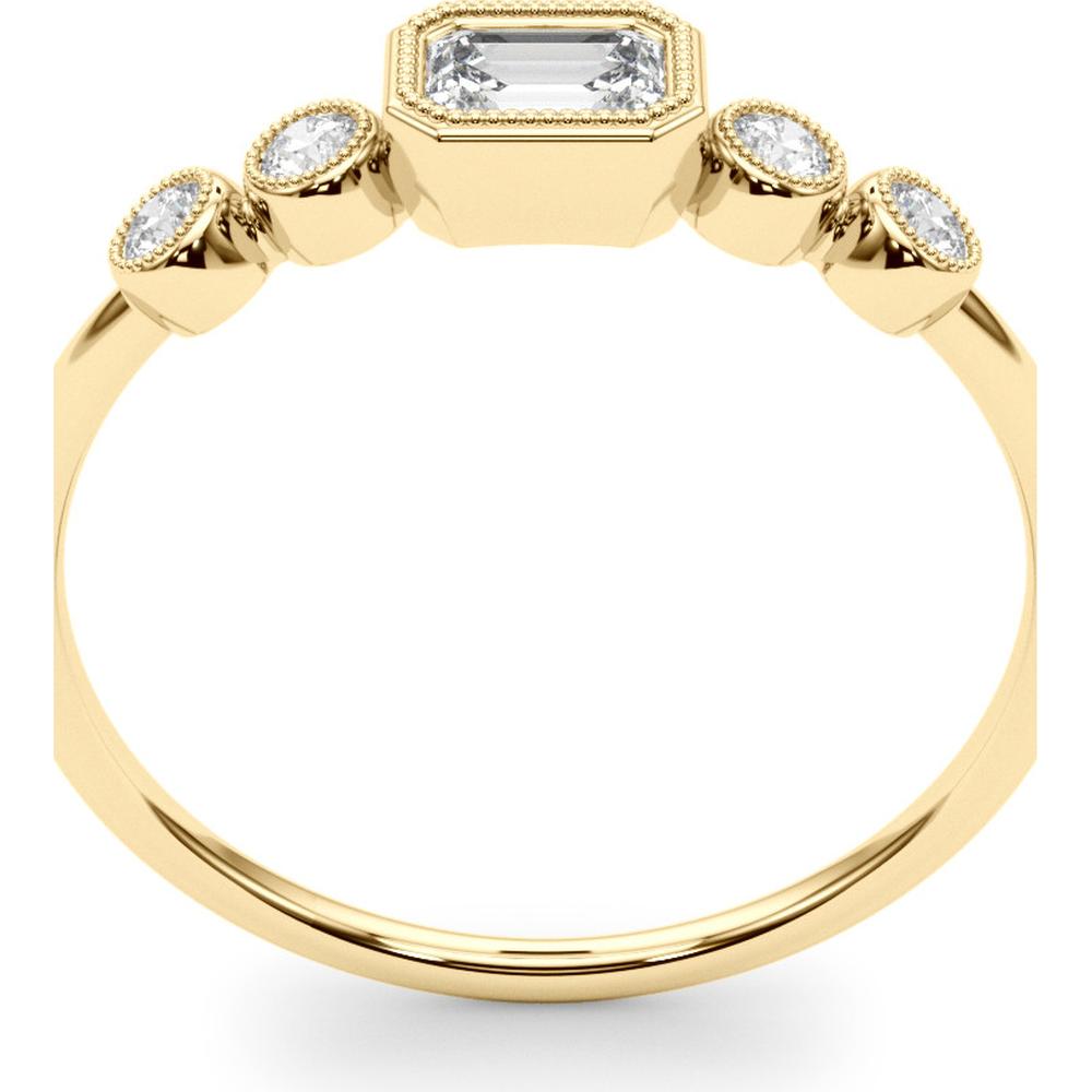 14K Yellow Gold 0.33 Carat Lab Diamond Emerald Cut Fashion Ring - Size 7 by Robinson's Jewelers