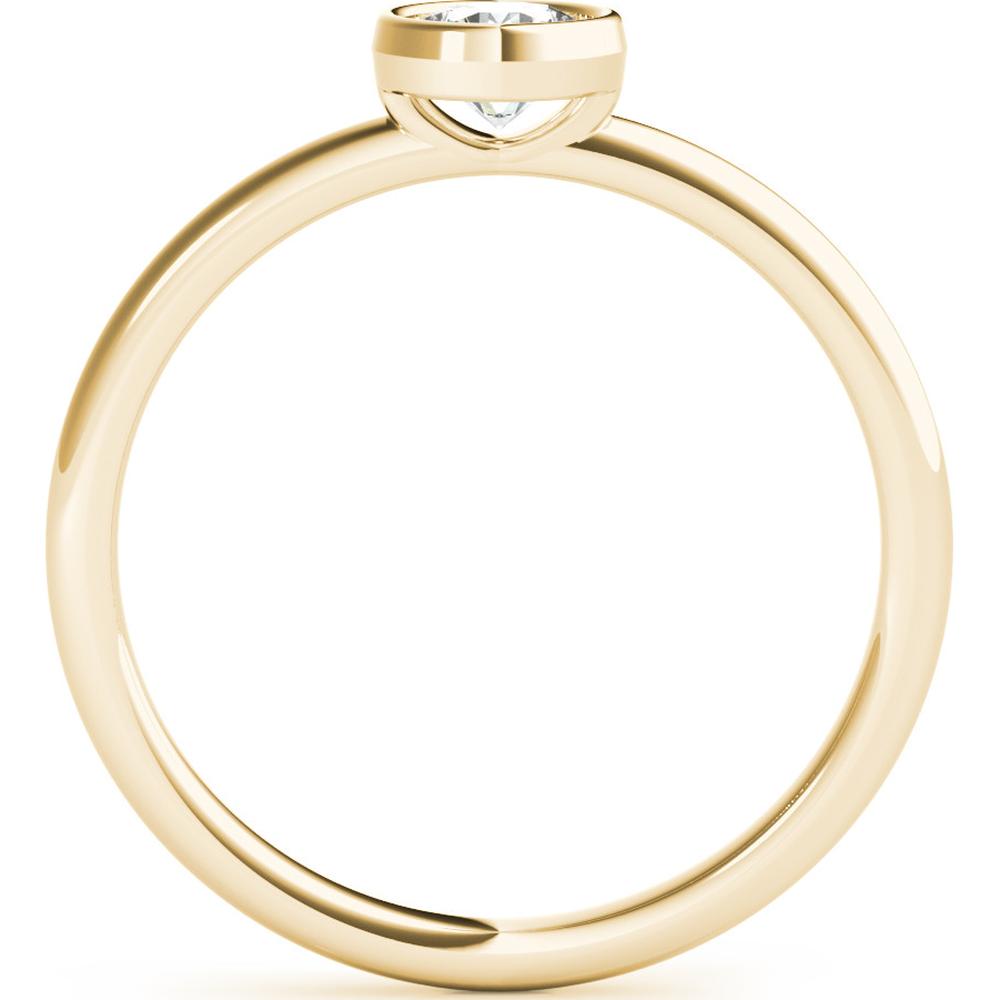 14K Yellow Gold 0.33 Carat Lab Diamond Solitaire Stack Ring - Size 7 by Robinson's Jewelers