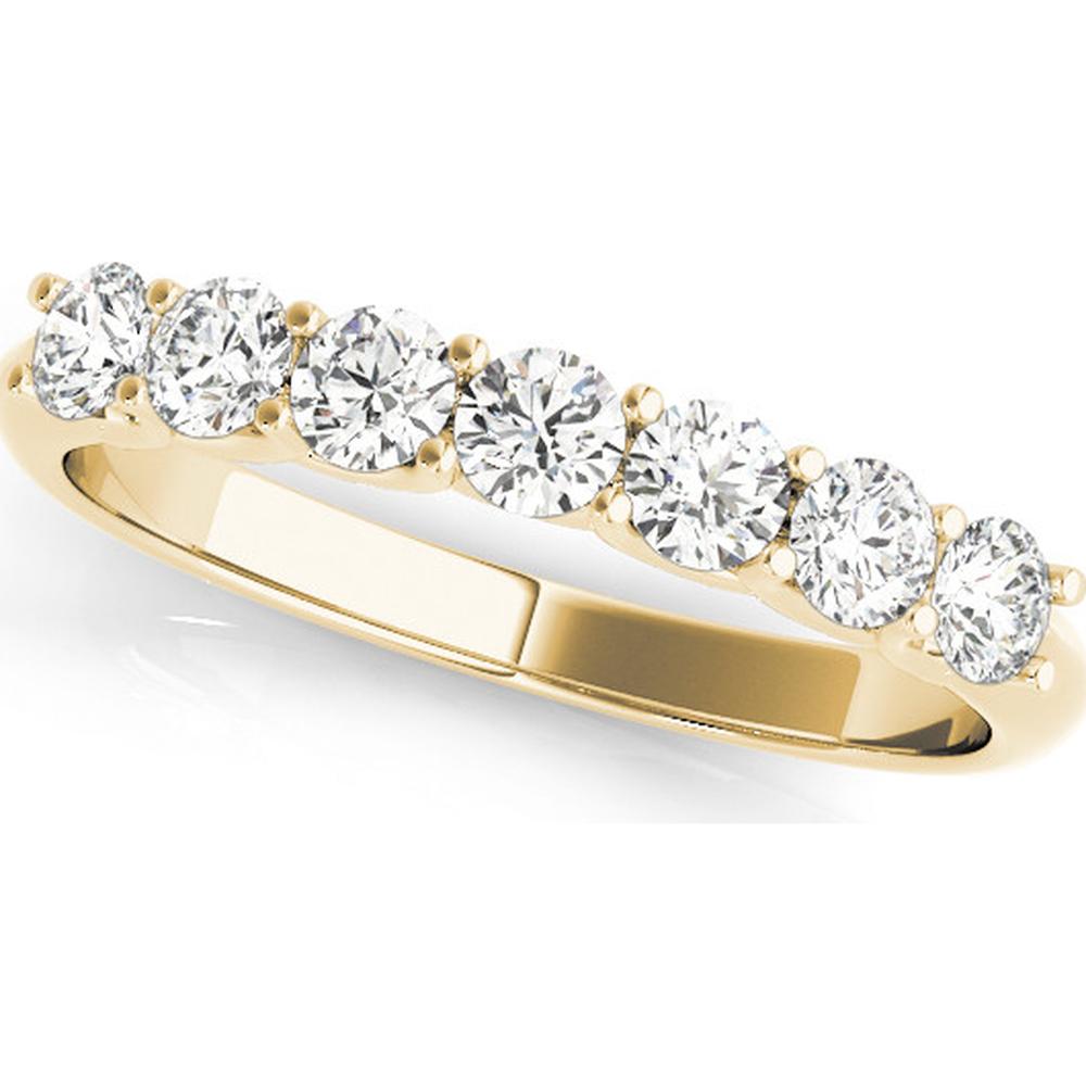 14K Yellow Gold 0.33 Carat Total Weight Lab Diamond Prong-Set Wedding Band - Size 7 by Robinson's Jewelers