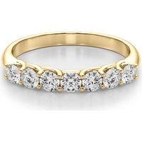14K Yellow Gold 0.33 Carat Total Weight Lab Diamond Prong-Set Wedding Band - Size 7 by Robinson's Jewelers
