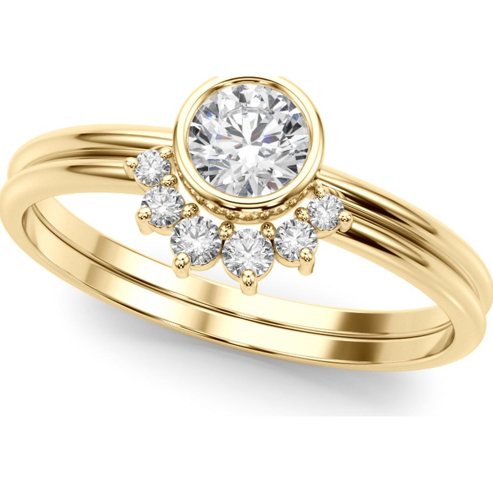 14K Yellow Gold 0.375 Carat Lab Diamond Fashion Ring - Ethical Luxury Brilliance - Size 7 by Robinson's Jewelers