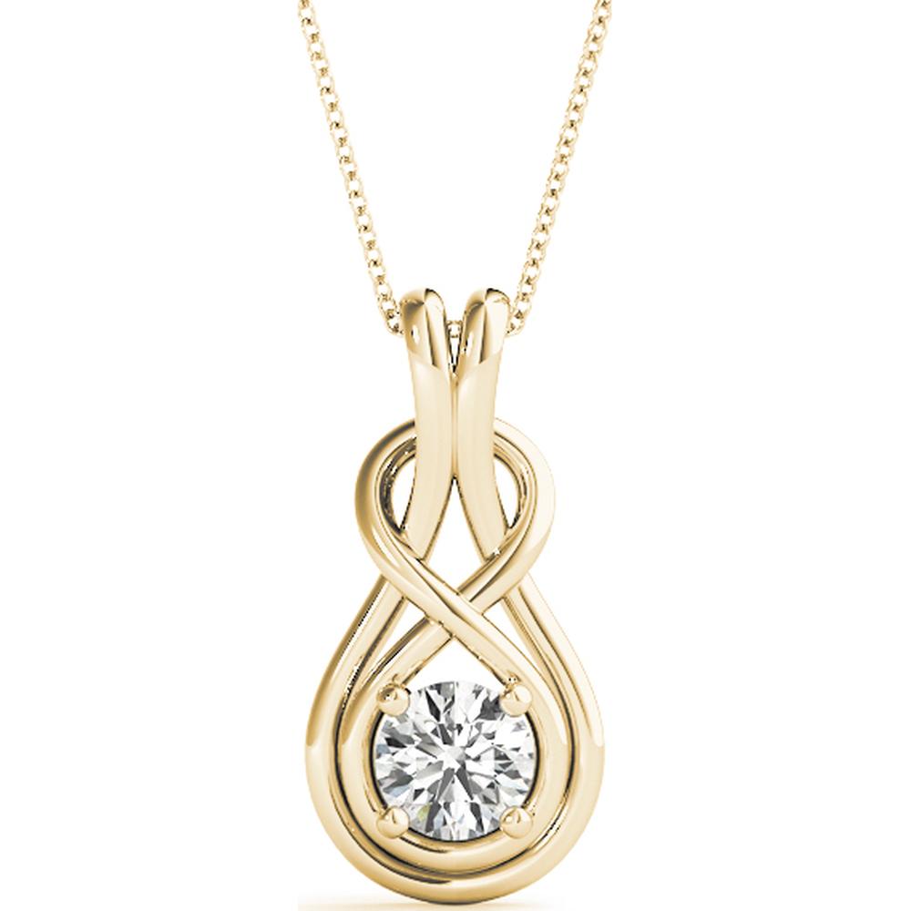 14K Yellow Gold 0.5 Carat Total Weight Lab Diamond Necklace by Robinson's Jewelers