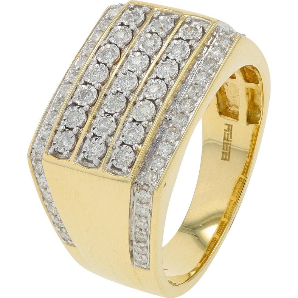 14K Yellow Gold 0.50 Carat Diamond Gents Ring