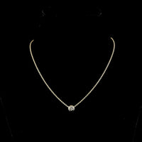 14K Yellow Gold 0.73 Carat Round Lab Diamond Solitaire Pendant with Bezel Setting - E-F Color, VS1 Clarity - Covaloro Fine Jewelry