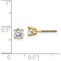 14K Yellow Gold 0.75 Carat Total Diamond Stud Earrings - Round Brilliant Cut, SI3 G-I Clarity by 0