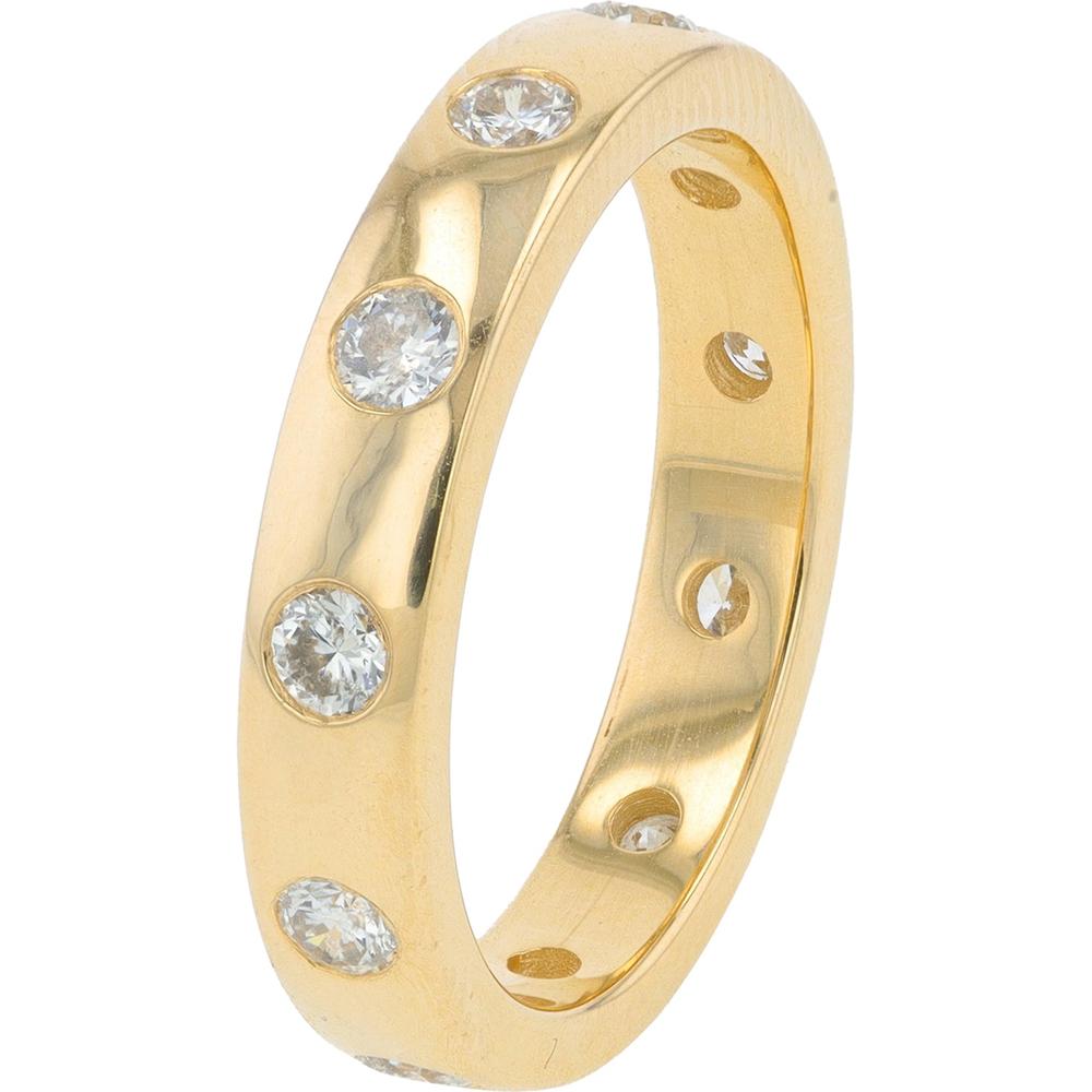 14K Yellow Gold 0.81 Carat Diamond Band Ring