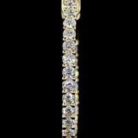 14K Yellow Gold 0.91 Carats Total Weight Round Brilliant Huggie Earrings with Prong Set Lab Diamonds - E-F Color VS1 Clarity - Covaloro Fine Jewelry