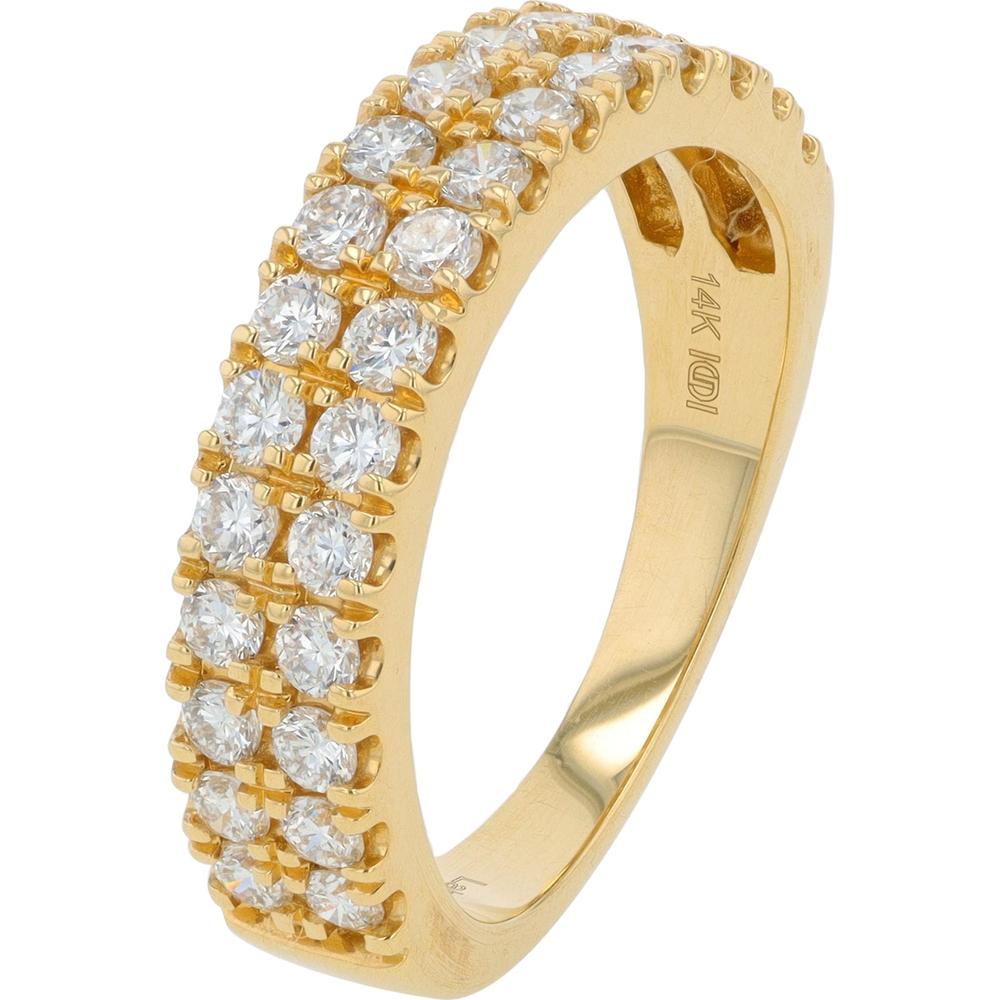 14K Yellow Gold 1.00 Carat Total Weight Lab Grown Diamond Channel Band