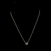 14K Yellow Gold 1.01 Carat Round Solitaire Pendant with Bezel Set Lab Diamond - D VS1 Color Clarity - Covaloro Fine Jewelry