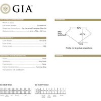 14K Yellow Gold 1.01 Carat Trillion Cut Diamond Solitaire Necklace