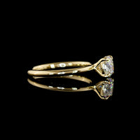 14K Yellow Gold 1.08 Carat Square Cushion Brilliant Cut Lab Diamond Solitaire Ring - IGI Certified D VVS2 - Covaloro Fine Jewelry
