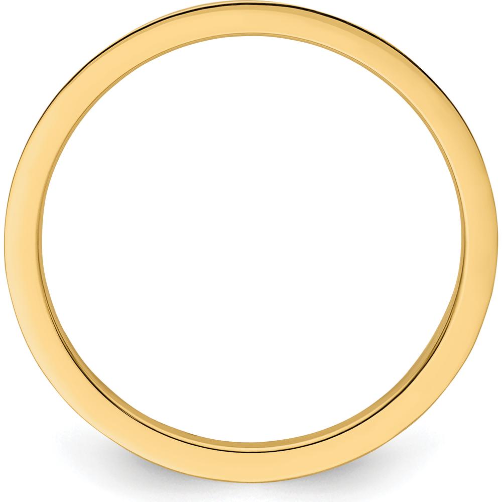 14K Yellow Gold 1.2mm Criss-Cross Pattern Stackable Band - Size 8 by 0